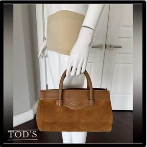 Tod’s Vintage Suede and Leather Tote Bag Handbag